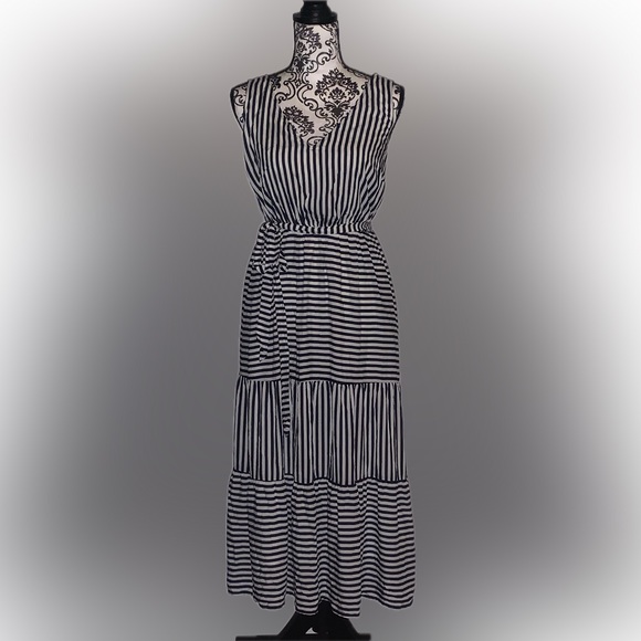 TORRID- Navy & White -Striped Sleeveless Maxi Dress ~ NWT!! - Picture 3 of 14